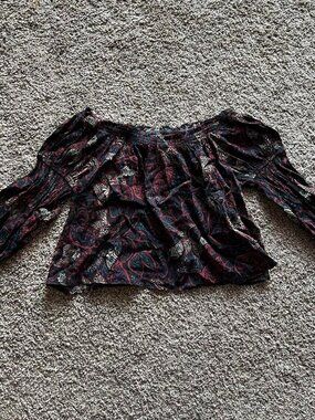 Boot Barn Off the Shoulder Paisley Top